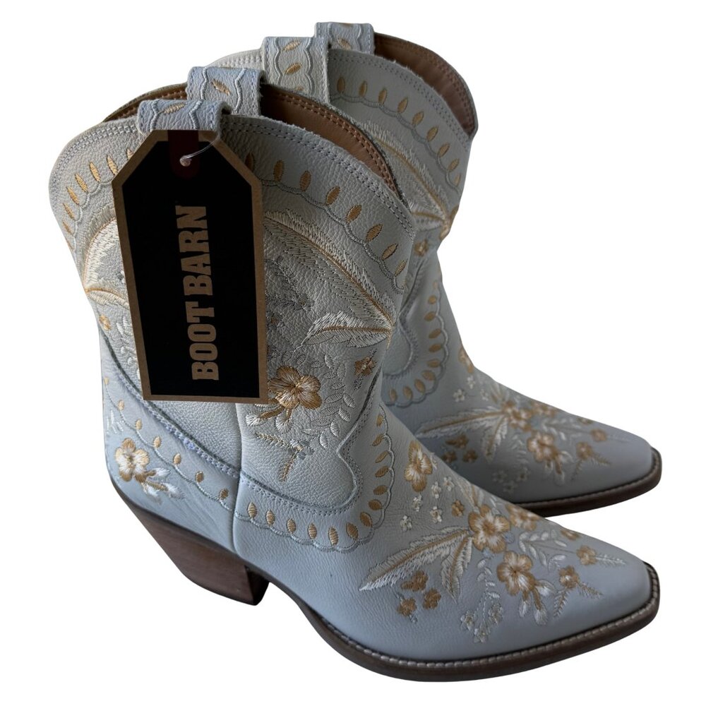 Brand New with Tags Boot Barn Dingo Ivory Embroidered Western Cowboy Boots